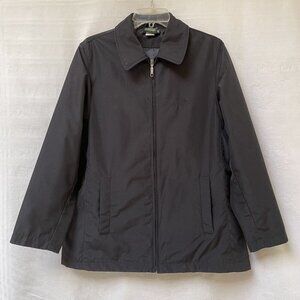 Jaguar Jacket Womens Medium Black Full Zip Long Sleeve Goth Classic Embroidered